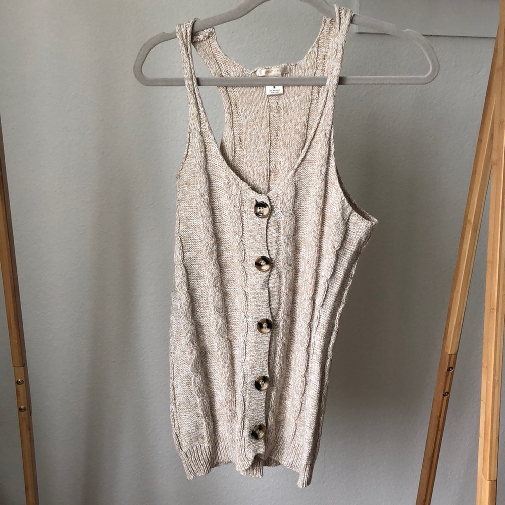 Cream sweater vest/tank
